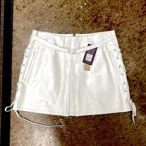 Fray Sheep Skin Skirt NWT